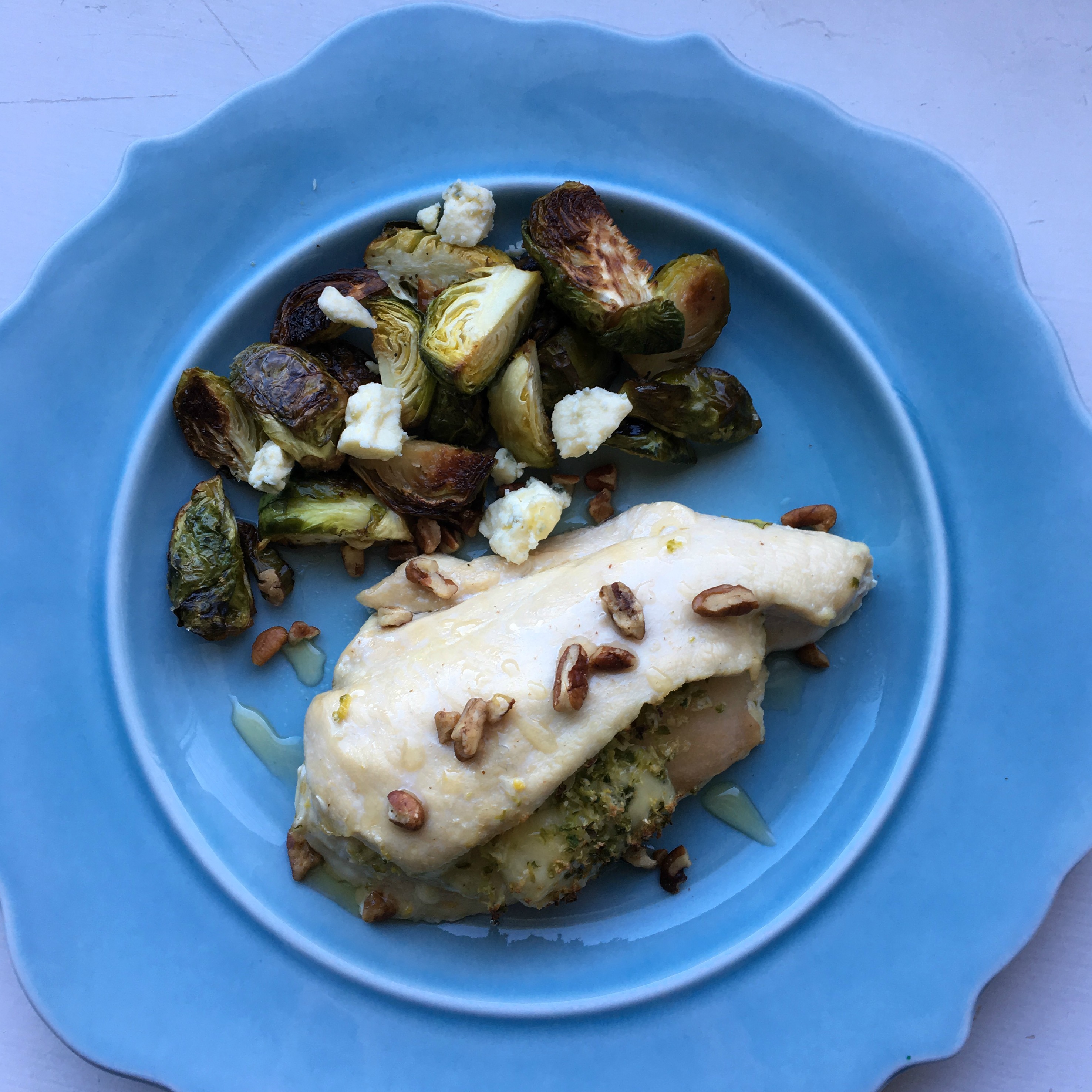 Pear and Blue Cheese Stuffed Chicken